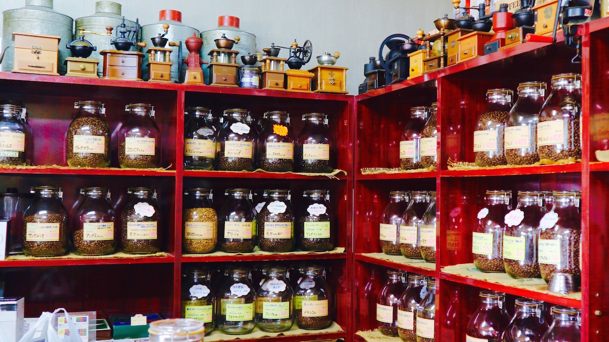 店内コーヒー豆写真