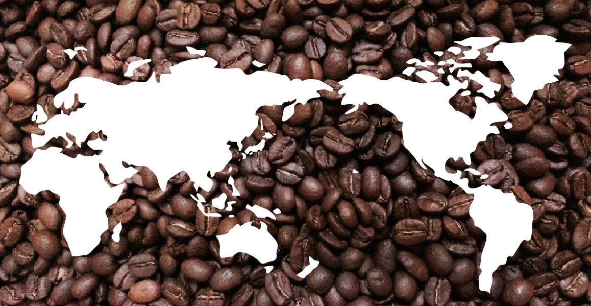 世界地図_コーヒー豆